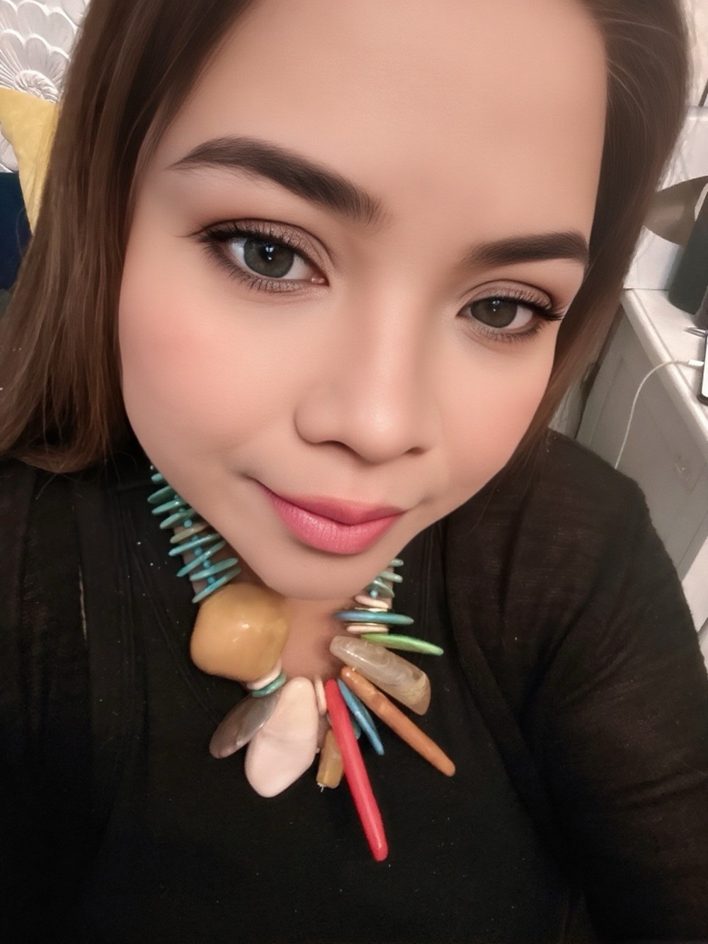 Bold Multicolor Statement Necklace with Turquoise and Amber Accents